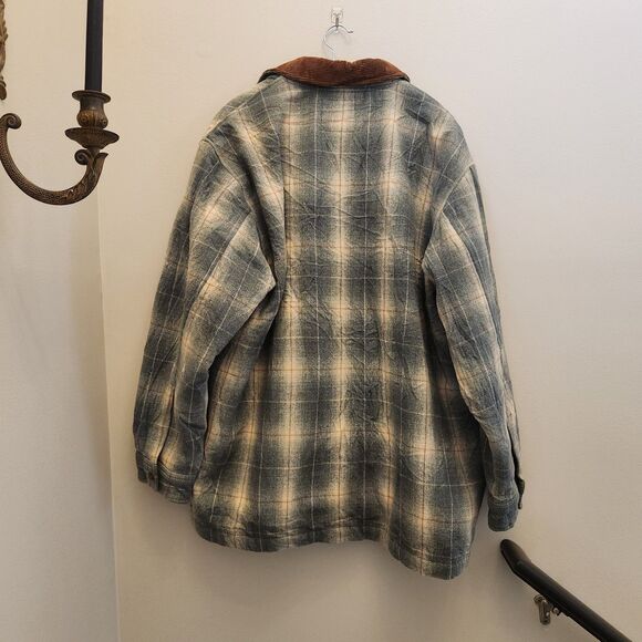 Vtg 70s? McGregor Green Plaid Wool Blend Quilt Lined Jacket Retro Coat Workwear - Picture 8 of 10